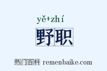 野职是什么意思的图片